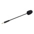 Headset Microphone 3.5mm Plug, Black Headset Microphone Adjustable 360 Degrees Bendable Jack Headphone Controller Combined, 3.5mm Game Gaming Mic to Mic Headsets Accessories(Black) Black
