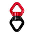 35kN Swing Swivel, Safest Rotational Climbing Rope Devices Hanging Hook Accessory for Tree Swing, Aerial Dance, Swing Spinner Hanger, Rock Climbing, Hanging Hammock,Carabiner(Red) Red