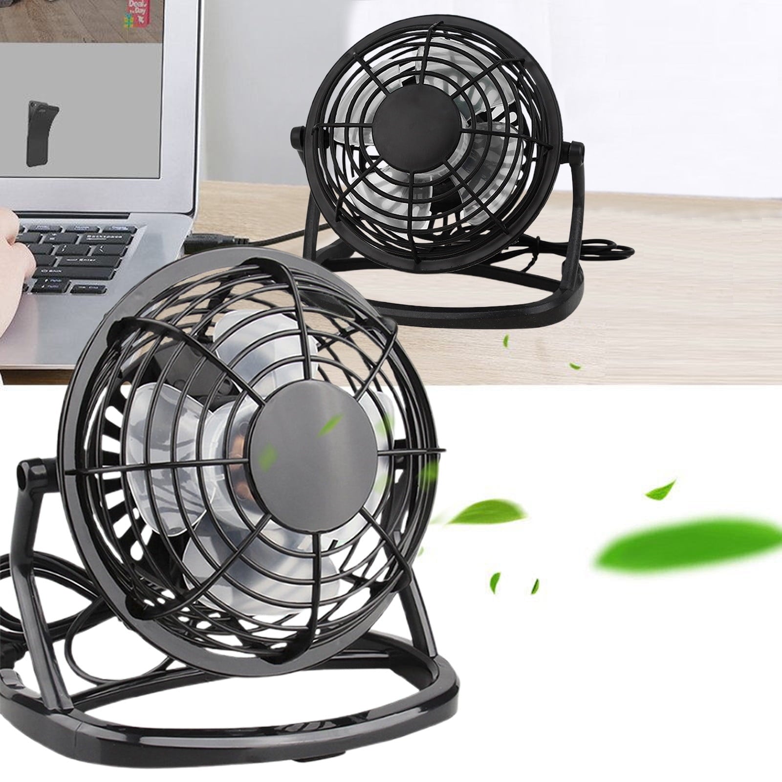 4 Inch USB Desk Fan Portable Mini Personal Cooling Fan for Office Dorm Computer Table Quiet Operation 3 Speed Adjustable Clip On Design Battery or Plug In,Up to 60% OFF
