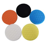 Buffing Polishing Pads 5 Inch, 5 Pcs Face for Backing Plate, Car Compound Buffing Sponge Pads and Woolen Cutting Polishing Pad Kit for Car Polishing and Waxing 5" Multicolor*5