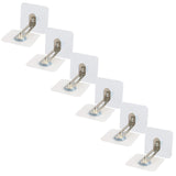 No Drill Furniture Anchors, Heavy Duty Anti Tip Furniture Straps Kit Adhesive Furniture Wall Anchors for Pet Proofing, Secure Bookcase Dresser Shelf Cabinet Wall, 6 Pack, 2.36x2.36 2.36" x 2.36" White*6