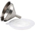 1 Pack Kitchen Funnel with 1 Removable Strainer,Premium Stainless Steel Funnel,5 Inch Food Grade Kitchen Funnels with 100 Mesh Food Filter Strainer for Filling Bottles,Oils, Juice,Wine(silver) silver