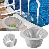 Above Ground Pool Thru-Wall Skimmer Basket with Handles, Swimming Pool Replacement Basket, Standard Small Thru-Wall Size - Skim Remove Debris, Cleanout Leaves, 1 Pcs, 6.3x3.15 6.3" x 3.15" White
