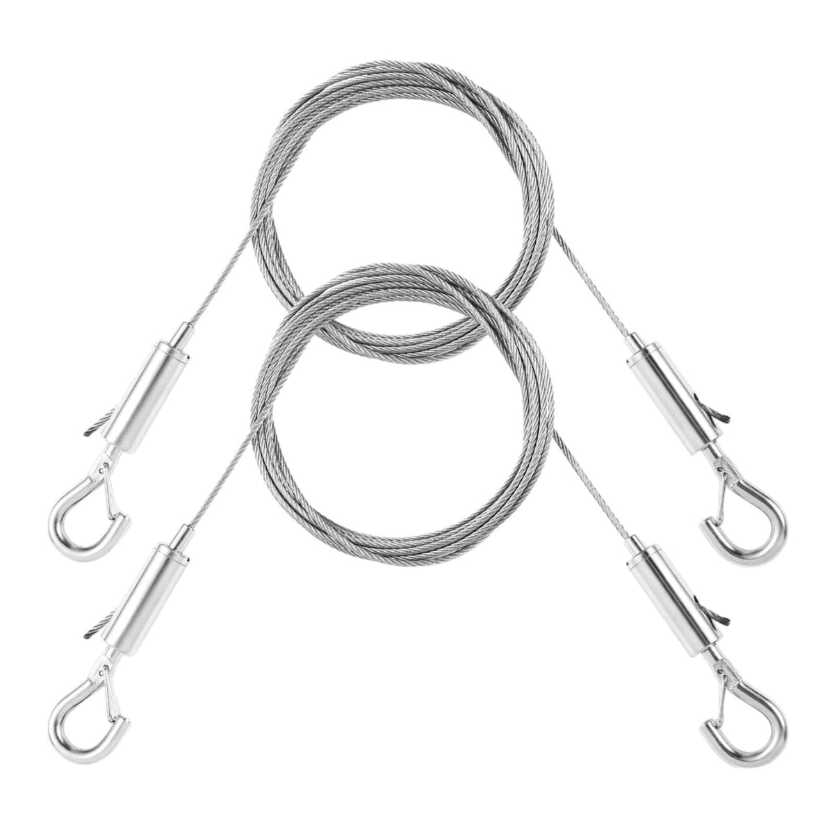 Adjustable Picture Hanging Wire, Upgrade Mirror Frame Hanging Kit, Heavy Duty Stainless Steel Wire Rope, Supports Up to 100lbs (Silver, 2PC/3.28 FT) 6.56' Silver*2