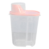 Airtight Storage Container with Lids, Plastic Pet Food Storage Container with Locking Lid,Pet Dog Cat Food Dispenser ,Clear Pet Dog Food Storage Bin Containers for Rice Grain(Green,4.72x7.68") Z3-Pink