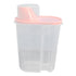 Airtight Storage Container with Lids, Plastic Pet Food Storage Container with Locking Lid,Pet Dog Cat Food Dispenser ,Clear Pet Dog Food Storage Bin Containers for Rice Grain(Green,4.72x7.68") Z3-Pink