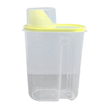 Airtight Storage Container with Lids, Plastic Pet Food Storage Container with Locking Lid,Pet Dog Cat Food Dispenser ,Clear Pet Dog Food Storage Bin Containers for Rice Grain(Green,4.72x7.68") Z3-Yellow