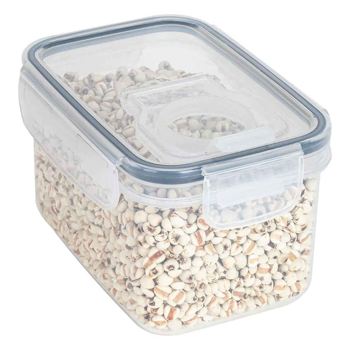 Airtight Storage Container with Lids, Plastic Pet Food Storage Container with Locking Lid,Pet Dog Cat Food Dispenser ,Clear Pet Dog Food Storage Bin Containers for Rice Grain(Green,4.72x7.68") Z5-800ml