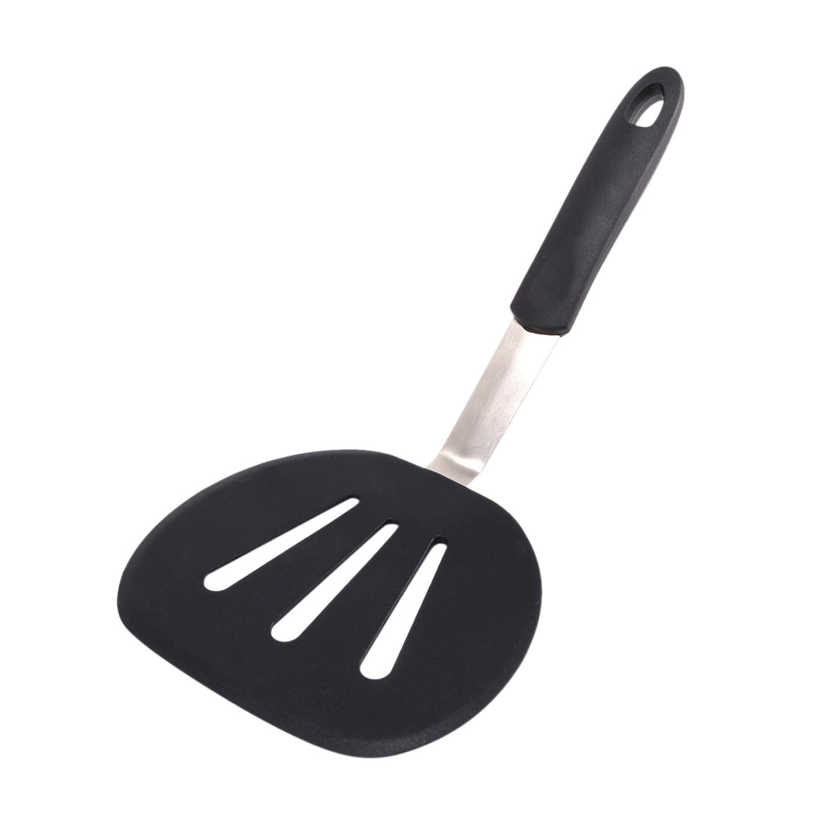 Silicone Spatula, Silicone Pancake Turner, Good Grips Perfect Pancake Flipper and Egg Turner, Heavy Duty Heat Resistant Rubber Spatula Wide for Large Food, 1 Pack, 6.0x12.6 6.0" x 12.6" Black