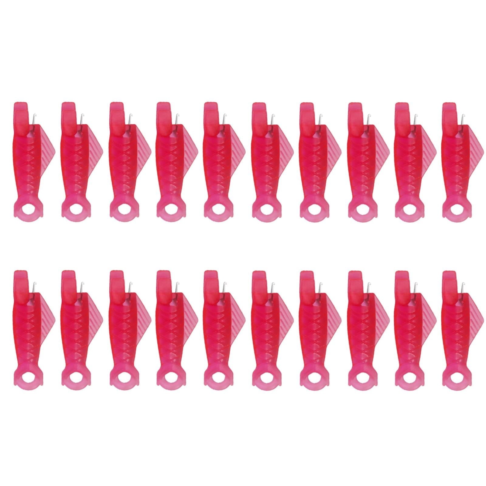 Fish Mouth Sewing Machine Needle Threader Upgraded Automatic Sewing Needle Threader,Simple Needle Threader Tool,Quick Sewing Machine Cycle Simple Needle Threader Tool(5 pcs-HotPink) 20 pcs-HotPink