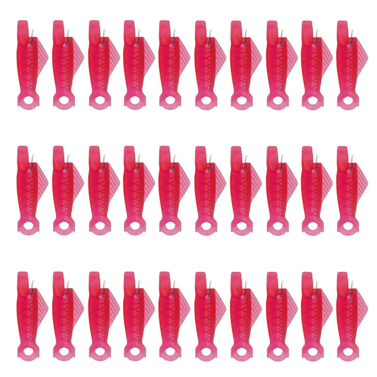 Fish Mouth Sewing Machine Needle Threader Upgraded Automatic Sewing Needle Threader,Simple Needle Threader Tool,Quick Sewing Machine Cycle Simple Needle Threader Tool(5 pcs-HotPink) 30 pcs-HotPink