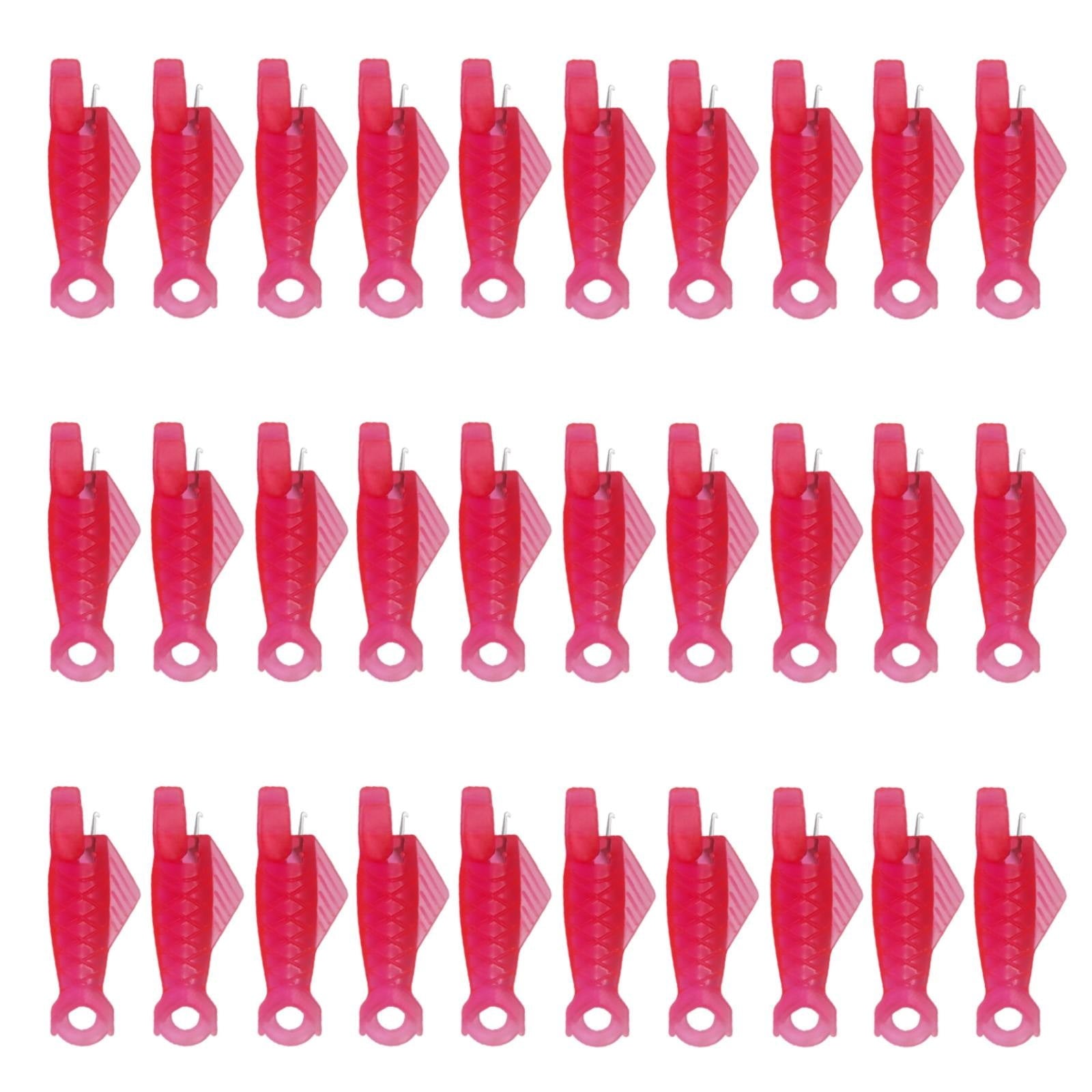 Fish Mouth Sewing Machine Needle Threader Upgraded Automatic Sewing Needle Threader,Simple Needle Threader Tool,Quick Sewing Machine Cycle Simple Needle Threader Tool(5 pcs-HotPink) 30 pcs-HotPink