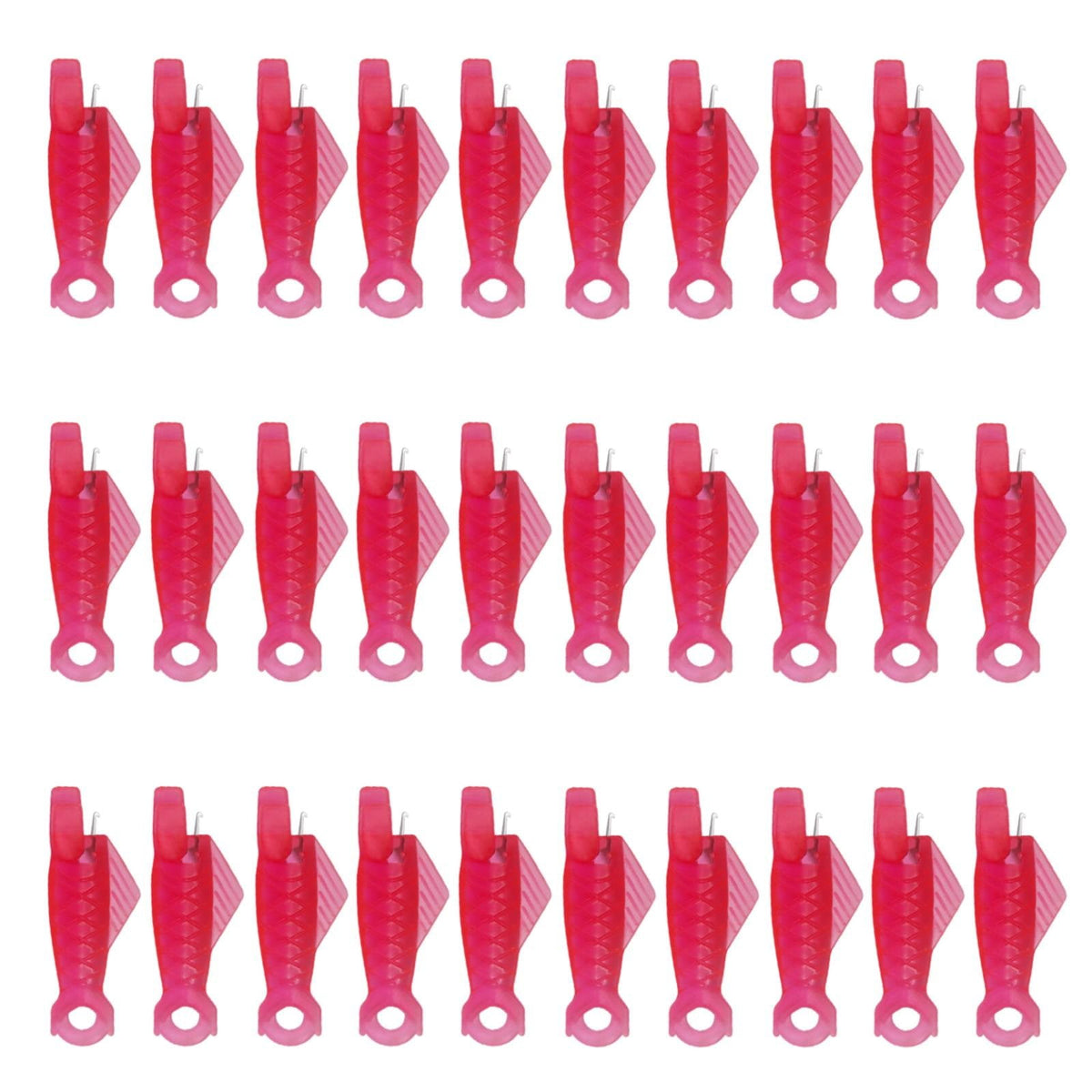 Fish Mouth Sewing Machine Needle Threader Upgraded Automatic Sewing Needle Threader,Simple Needle Threader Tool,Quick Sewing Machine Cycle Simple Needle Threader Tool(5 pcs-HotPink) 30 pcs-HotPink