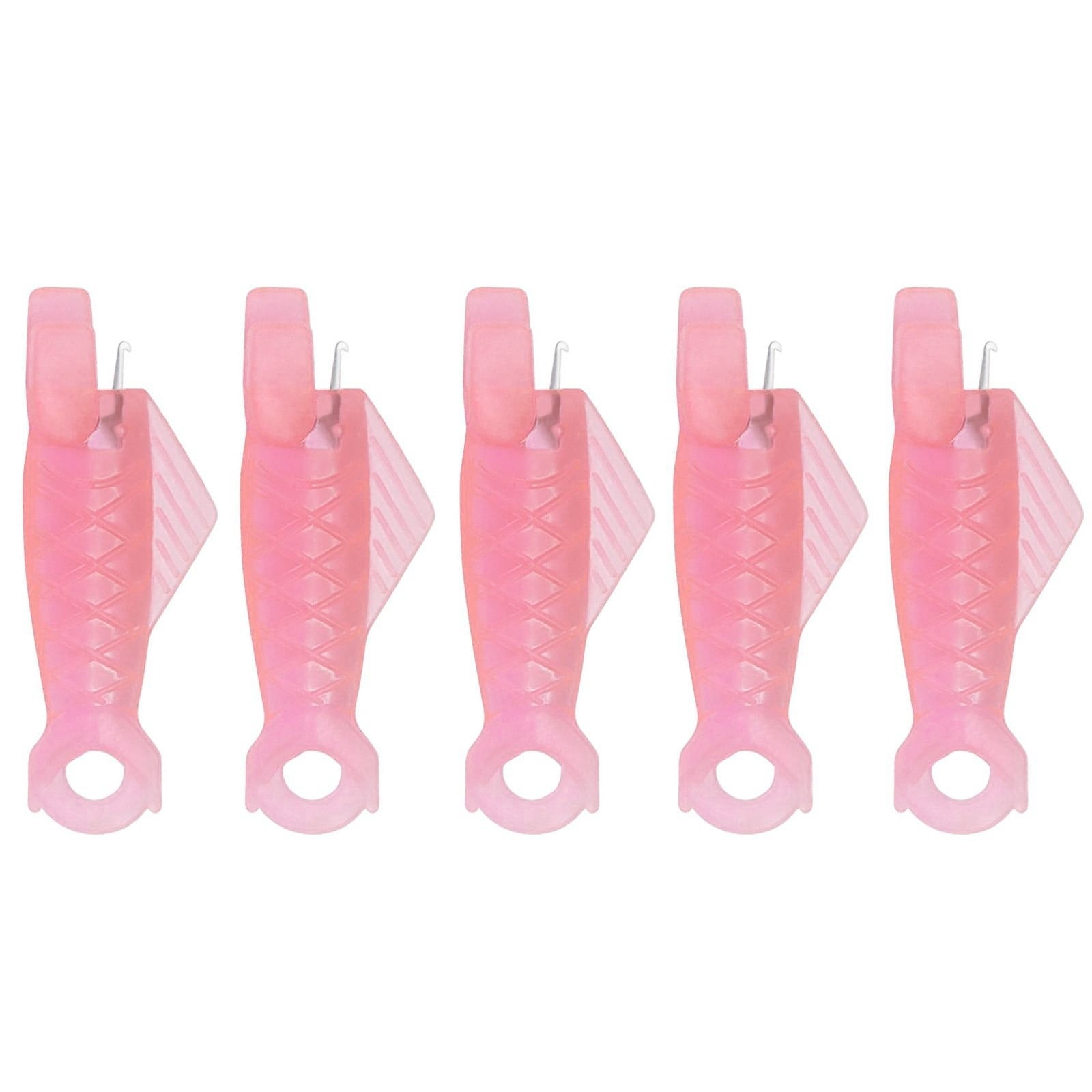 Fish Mouth Sewing Machine Needle Threader Upgraded Automatic Sewing Needle Threader,Simple Needle Threader Tool,Quick Sewing Machine Cycle Simple Needle Threader Tool(5 pcs-HotPink) 5 pcs-HotPink