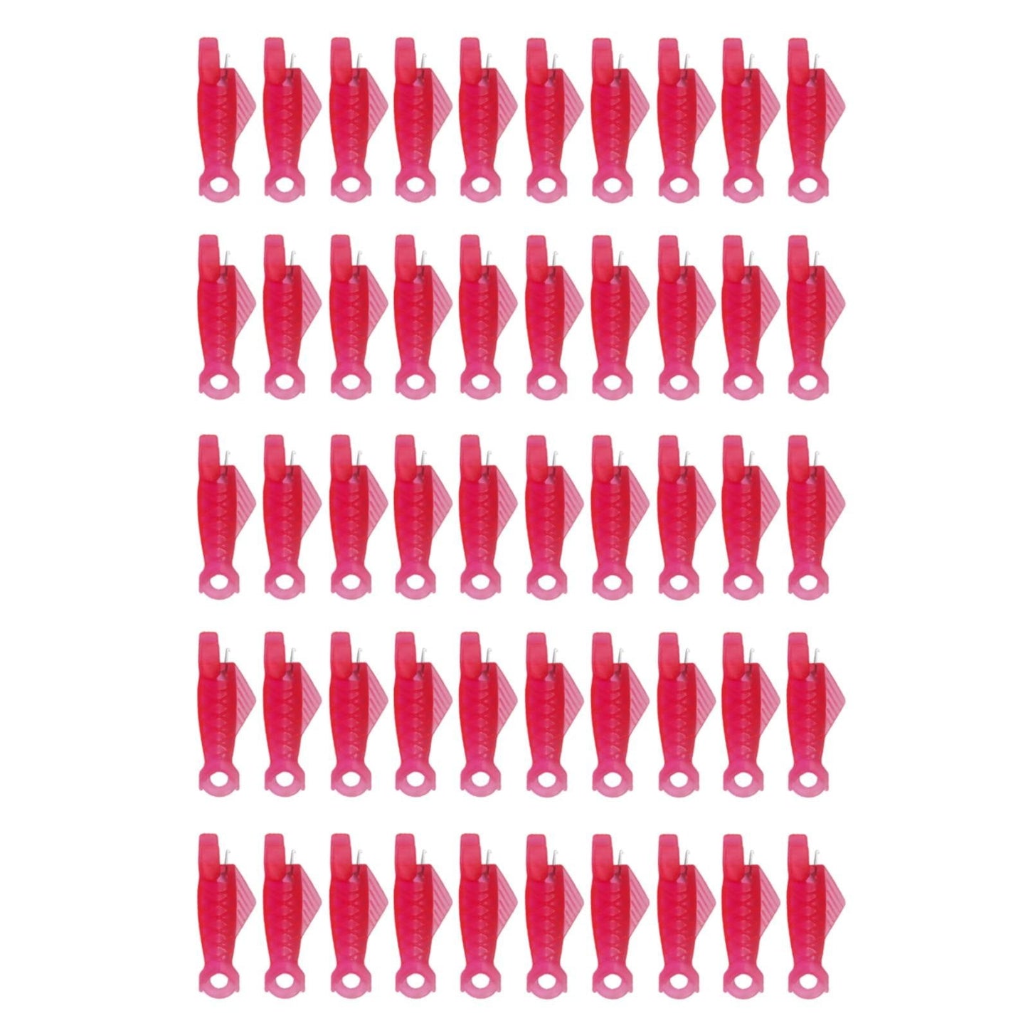 Fish Mouth Sewing Machine Needle Threader Upgraded Automatic Sewing Needle Threader,Simple Needle Threader Tool,Quick Sewing Machine Cycle Simple Needle Threader Tool(5 pcs-HotPink) 50 pcs-HotPink