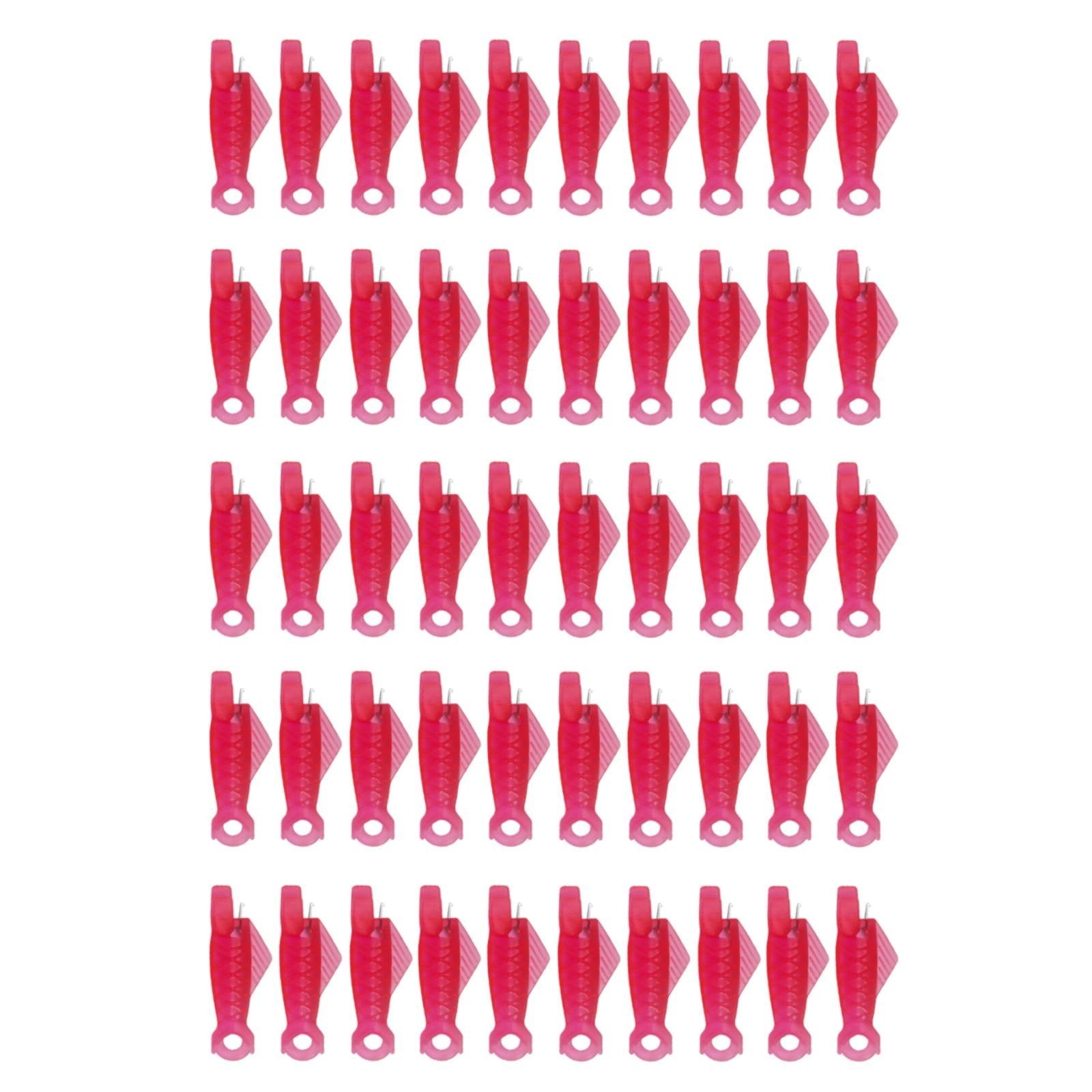 Fish Mouth Sewing Machine Needle Threader Upgraded Automatic Sewing Needle Threader,Simple Needle Threader Tool,Quick Sewing Machine Cycle Simple Needle Threader Tool(5 pcs-HotPink) 50 pcs-HotPink