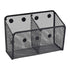 Magnetic Pen Holder, Heavy Duty 2 Slot Mesh Pencil & Marker Organizer for Desk, Extra Strong Magnets for Locker, Refrigerator, Dry Erase Board, Whiteboard Storage Solution, 7.28x2.68x4.92 7.28" x 2.68" x 4.92" Black