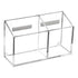 Magnetic Pen Holder, Heavy Duty 2 Slot Mesh Pencil & Marker Organizer for Desk, Extra Strong Magnets for Locker, Refrigerator, Dry Erase Board, Whiteboard Storage Solution, 7.28x2.68x4.92 5.9" x 2.0" x 3.5" Clear