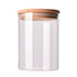 Glass Jar with Lid Airtight, Food Storage Container, Bamboo Large Clear Canisters, Hold Coffee Beans Candy Nuts Sugar (1 Pcs/175ml) 2.55x3.14 2.55" x 3.14" Clear