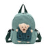 1 Pcs Travel Backpack,Cute Custom BookBag with Detachable Bear,Travel Backapck for Women/Men Casual Laptop Bookbag,Large Capacity Backpack for Birthday Gift,Christmas Gift,8.6x11 in(Green) Green