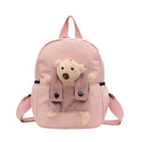 1 Pcs Travel Backpack,Cute Custom BookBag with Detachable Bear,Travel Backapck for Women/Men Casual Laptop Bookbag,Large Capacity Backpack for Birthday Gift,Christmas Gift,8.6x11 in(Green) Pink