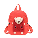 1 Pcs Travel Backpack,Cute Custom BookBag with Detachable Bear,Travel Backapck for Women/Men Casual Laptop Bookbag,Large Capacity Backpack for Birthday Gift,Christmas Gift,8.6x11 in(Green) Red