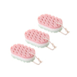 Cleansing loofah Bath Sponge, Magic Exfoliating Bath Sponge, Shower deep exfoliating Sponge, Rich Foam Bath Sponge, 3-Pack Large Size, 5.9x3.54x1.96 5.9" x 3.54" x 1.96" Pink