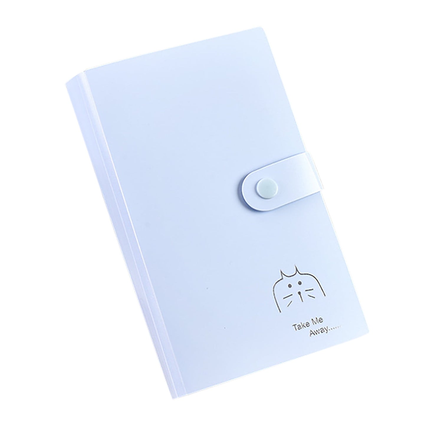 1 Pcs PP Professional Business Card Holder Organizer Book,Portable Business Card Binder- 120 Card Capacity Premium PP Folder with hard Cover, Name Card Credit Cards Binder for Men/Women(cat) cat