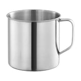 Stainless Steel Coffee Mugs, Metal Camping Cup, Water Tea Cup with Handle, Travel Tumbler Cup for Hiking, Picnic, Backpacking, Kindergarten, Home, 2.95x2.76 6.7 oz Silver