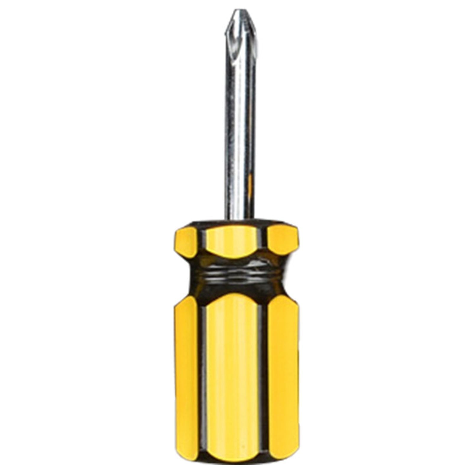 Metric Steel Flathead Screwdriver with PVC Handle,Single-Use Hardware Tool,3.3" Durable Flat-Tip Screwdriver for Tightening Loosening Flathead Screws,Workshop Garage Hardware Tools Cross