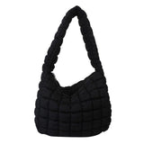 Puffer Tote Bag for Women, Quilted Crossbody Bubble Shoulder Bag, Soft Cloud Lightweight Puffy Handbag, Perfect for Vacation Travel and Daily Matching A