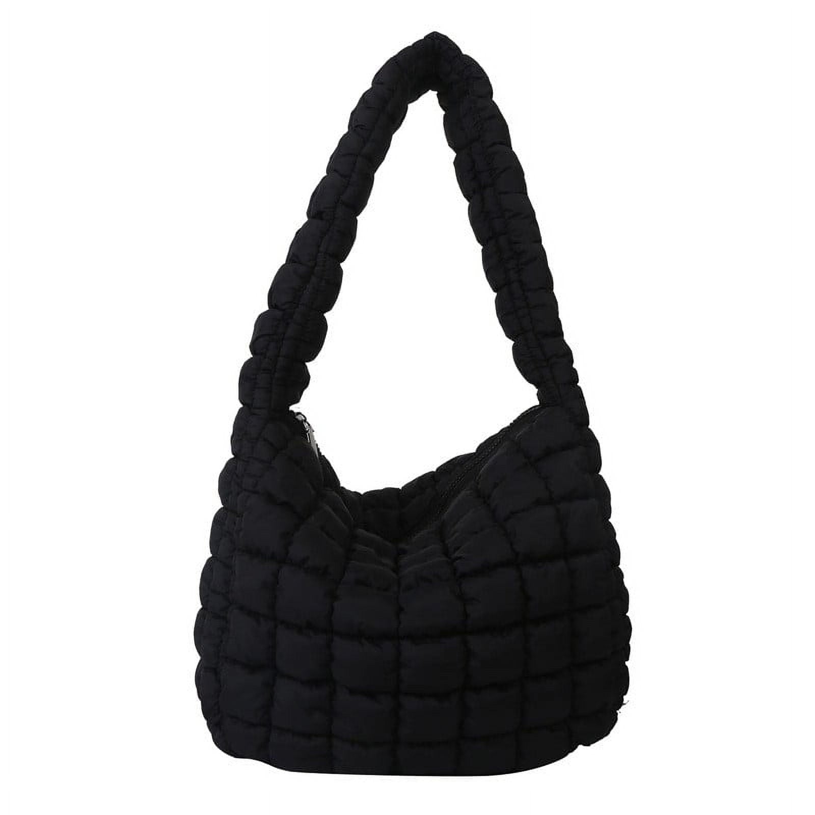 Puffer Tote Bag for Women, Quilted Crossbody Bubble Shoulder Bag, Soft Cloud Lightweight Puffy Handbag, Perfect for Vacation Travel and Daily Matching A