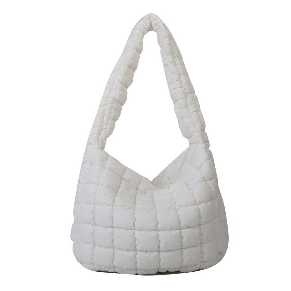 Puffer Tote Bag for Women, Quilted Crossbody Bubble Shoulder Bag, Soft Cloud Lightweight Puffy Handbag, Perfect for Vacation Travel and Daily Matching E