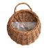 Wicker Storage Basket with Handles,Wall Pot Hanging Basket Storage Small Wicker Basket, Woven Handmade Basket Basket Flower Patio & Garden,Handwoven Craft,Leak Proof Lining,6.3x8.27&