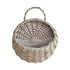 Wicker Storage Basket with Handles,Wall Pot Hanging Basket Storage Small Wicker Basket, Woven Handmade Basket Basket Flower Patio & Garden,Handwoven Craft,Leak Proof Lining,6.3x8.27&