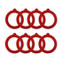 Silicone Replacement Gasket, Airtight Rubber Seals Rings for Mason Jar Lids, Leak-Proof Canning Silicone Fitting Seals for Glass Clip Top Jars (Red, 8pcs) 3.7 Inches 3.7" Red