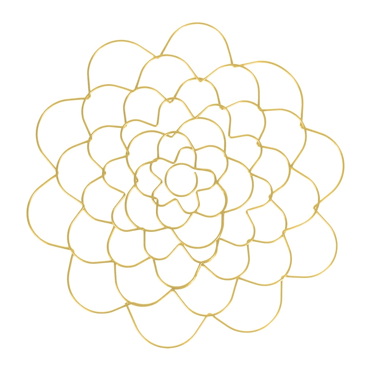 Stainless Steel Flower Arranger Frog, Wire Flower Arrangement Holder, Round Floral Lid Organizer Grid Tool, for Floral Plant Vase Stems Bouquets Fixation, Gold, 4 Inches 4" Gold