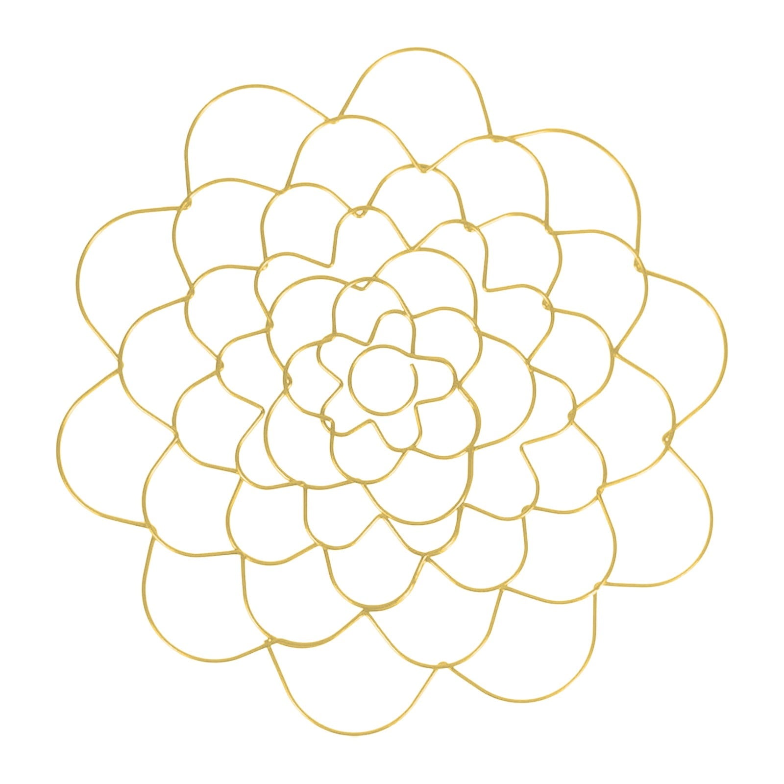 Stainless Steel Flower Arranger Frog, Wire Flower Arrangement Holder, Round Floral Lid Organizer Grid Tool, for Floral Plant Vase Stems Bouquets Fixation, Gold, 4 Inches 6" Gold