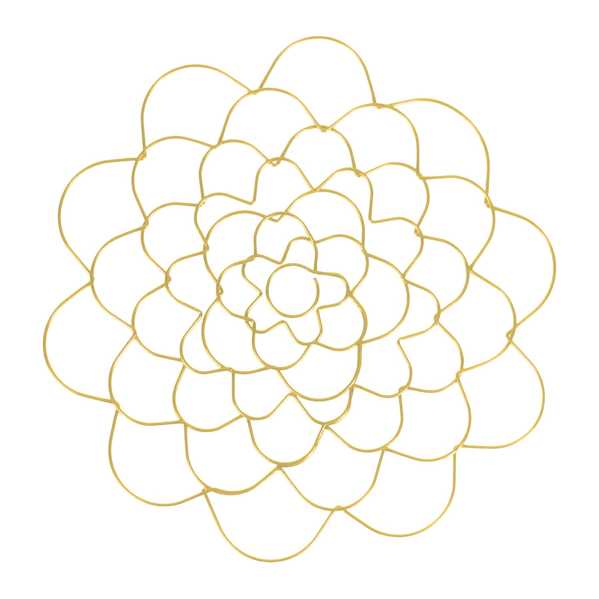 Stainless Steel Flower Arranger Frog, Wire Flower Arrangement Holder, Round Floral Lid Organizer Grid Tool, for Floral Plant Vase Stems Bouquets Fixation, Gold, 4 Inches 6" Gold