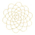 Stainless Steel Flower Arranger Frog, Wire Flower Arrangement Holder, Round Floral Lid Organizer Grid Tool, for Floral Plant Vase Stems Bouquets Fixation, Gold, 4 Inches 6" Gold