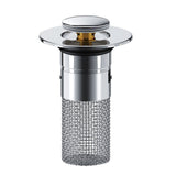 Bathroom Sink Stopper, Heavy Duty Hair Catcher, Pop Up Sink Drain Filter, for Bathroom Sink Stopper Replacement， Hair Catcher with Removable Stainless Steel Filter Basket, 1 Pcs, 2.36x3.15 2.36" x 3.15" Silver