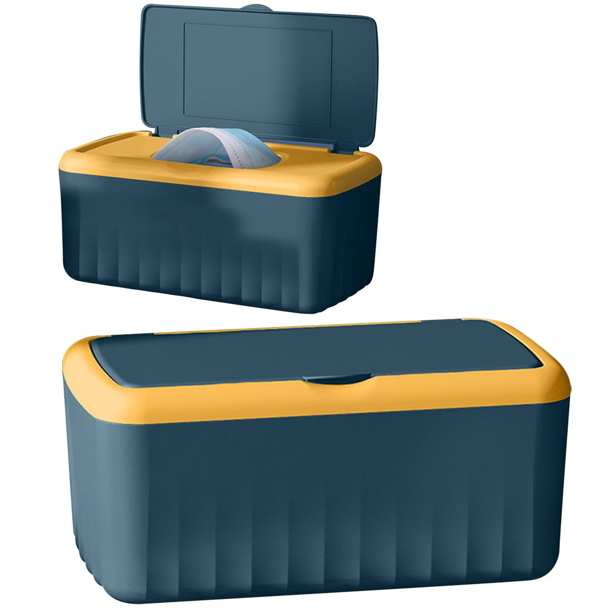 Tissue Box with Lid, Modern Desktop Tissue Box Holder, Facial Tissue Dispenser Box, Cover Holder Napkin Organizer Wet Tissue Box with Lid Rectangular Storage Box Tissue Dispenser Box, 8.66x4.72x3.14 8.66" x 4.72" x 3.93" Navy