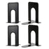 Non-Slip Bookends, Acrylic Book Ends for Shelves Clear Decorative Bookends Non-Skid Heavy Duty Bookend Book Holders/Stoppers (2 Pair/4 Pieces) 5x5x7.3 5.83x4.96x6.69" Black