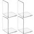 Non-Slip Bookends, Acrylic Book Ends for Shelves Clear Decorative Bookends Non-Skid Heavy Duty Bookend Book Holders/Stoppers (2 Pair/4 Pieces) 5x5x7.3 7.3 X 5 X 5 In Clear