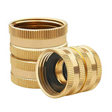 3/4" Garden Hose Connector, Heavy Duty Garden Hose Adapter with Dual Swivel for Male Hose to Male Hose, Double Female, 2 Pack, 1.1x1.0 1.1" x 1.0" Gold