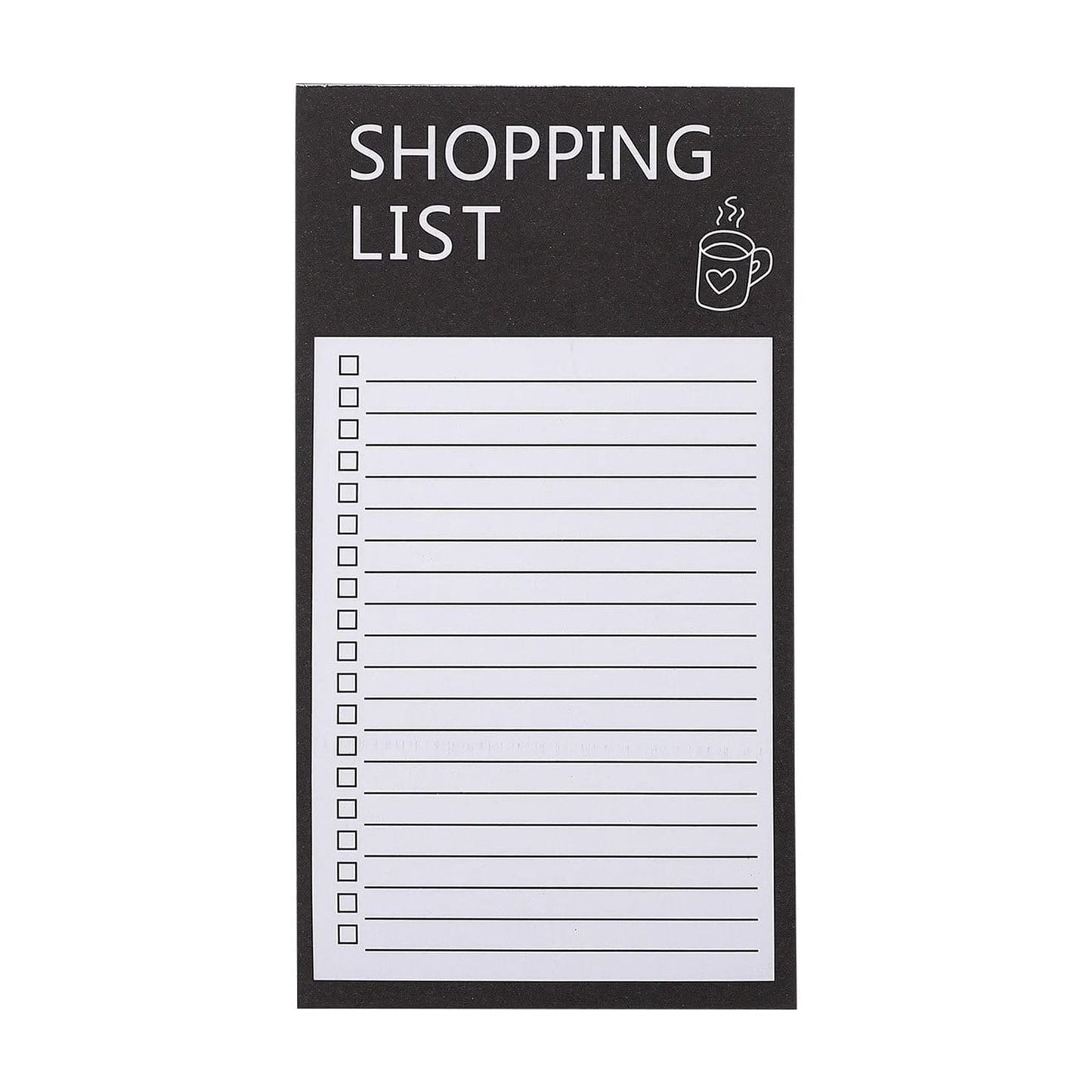 Magnetic Notepads for Fridge, Big Notepads for Shopping List,Reminders -Strong Magnetic Back- Memo Pads,Full Magnet Back Design Notepad for Shopping Lists,2.95x5.51" 50 Sheets Black