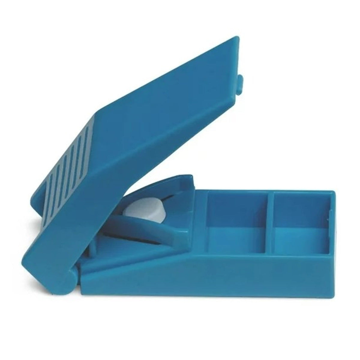 3-in-1 Pill Crusher and Pill Cutter with Storage Compartment for Tablets, Pill Grinder Fine Powder, Pill Cutter Splitter for Small or Large Pills, 1.57x2.36 3.35" x 1.26" x 0.79" Blue