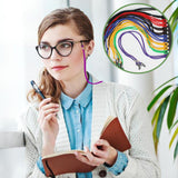 Glasses Strap 12 pcs,Eyeglasses Strap Holder,Eye Glasses String Holder, Glasses Neck Lanyard Cord,Strap Holders Glasses Straps Non Slip Eyewear Retainers Eyeglasses Chain Necklace Colorful
