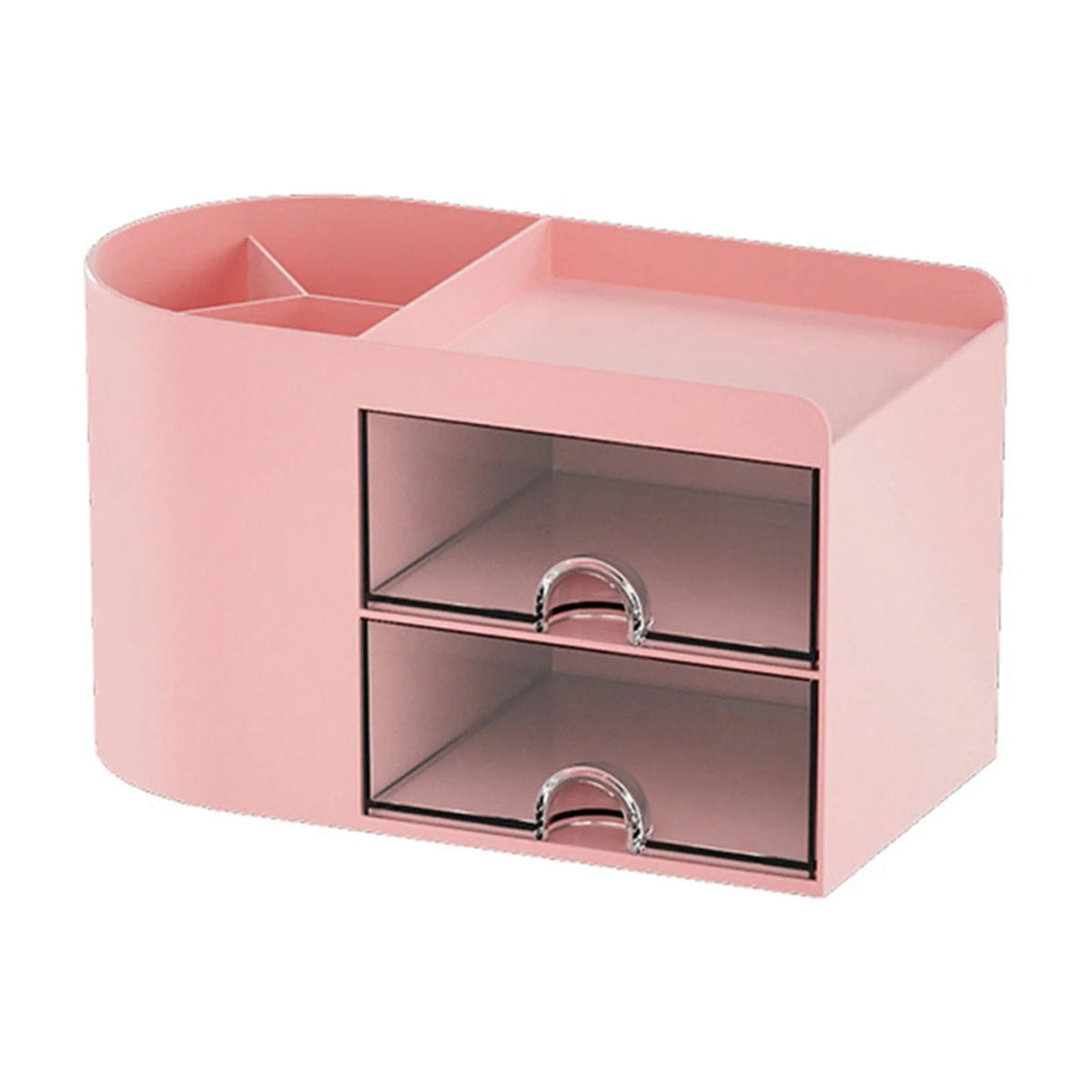 Rectangular Empty torage Box, Plastic Pencil Case, Clear Storage Container for Pencil,Crayon,Sticker,Cosmetics, 1 Pcs, 5.24x2.44x0.98 9.02" x 2.99" x 2.09" Pink