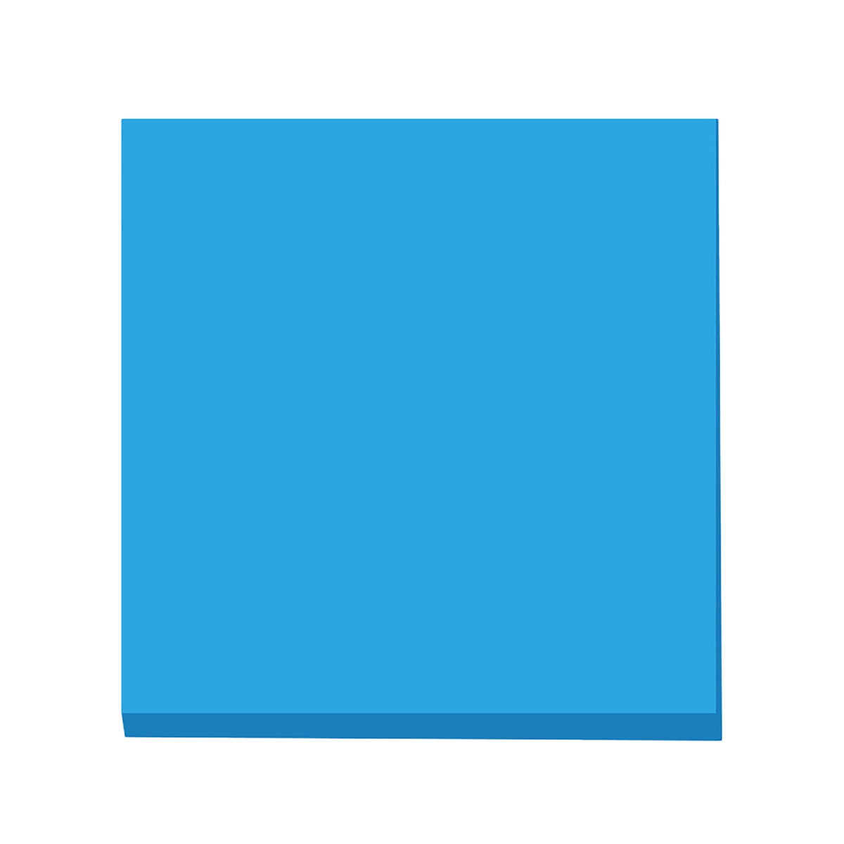 Light blue 3x3 inch sticky note pad with 100 sheets.